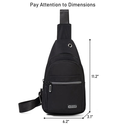 Cross Body Bag Sling Backpack Fanny Pack Small Crossbody Bags for Women Trendy - Black