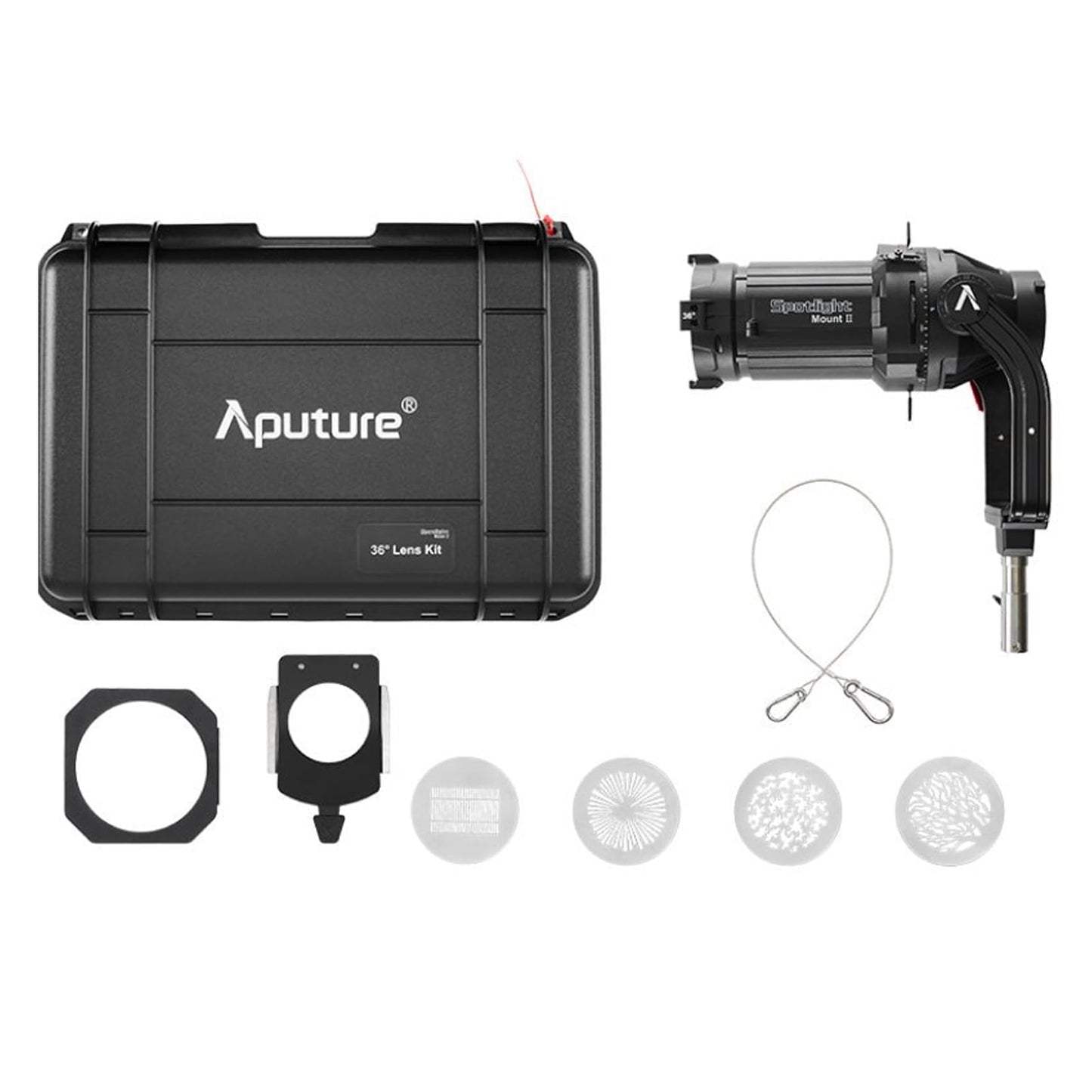 Aputure Spotlight Mount II 36° Lens Kit Ellipsoidal Projection Lens Modifier Compatible with Storm 400x 700x Amaran Halo 600x, 300x 200x and Ray 360c 660c Bowens Mount LED Light Under of 800W