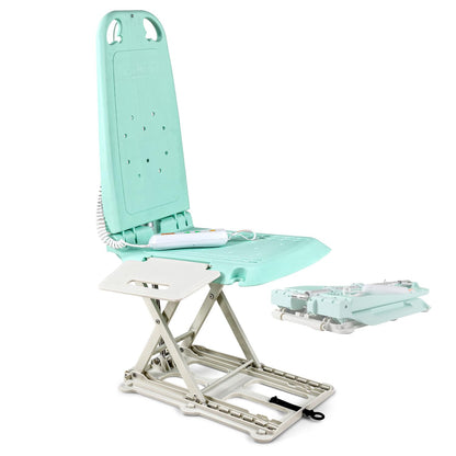SuperHandy Portable Floor Lift and Bath Lift for Seniors, Foldable, 330 LBS Capacity, IP68 Waterproof, Ergonomic Seat [Patented]