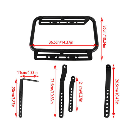 SEBLAFF Motorcycle Hard Side Saddlebag Box Trunk Tour Motorcycle Panniers Side Case Silver 36L