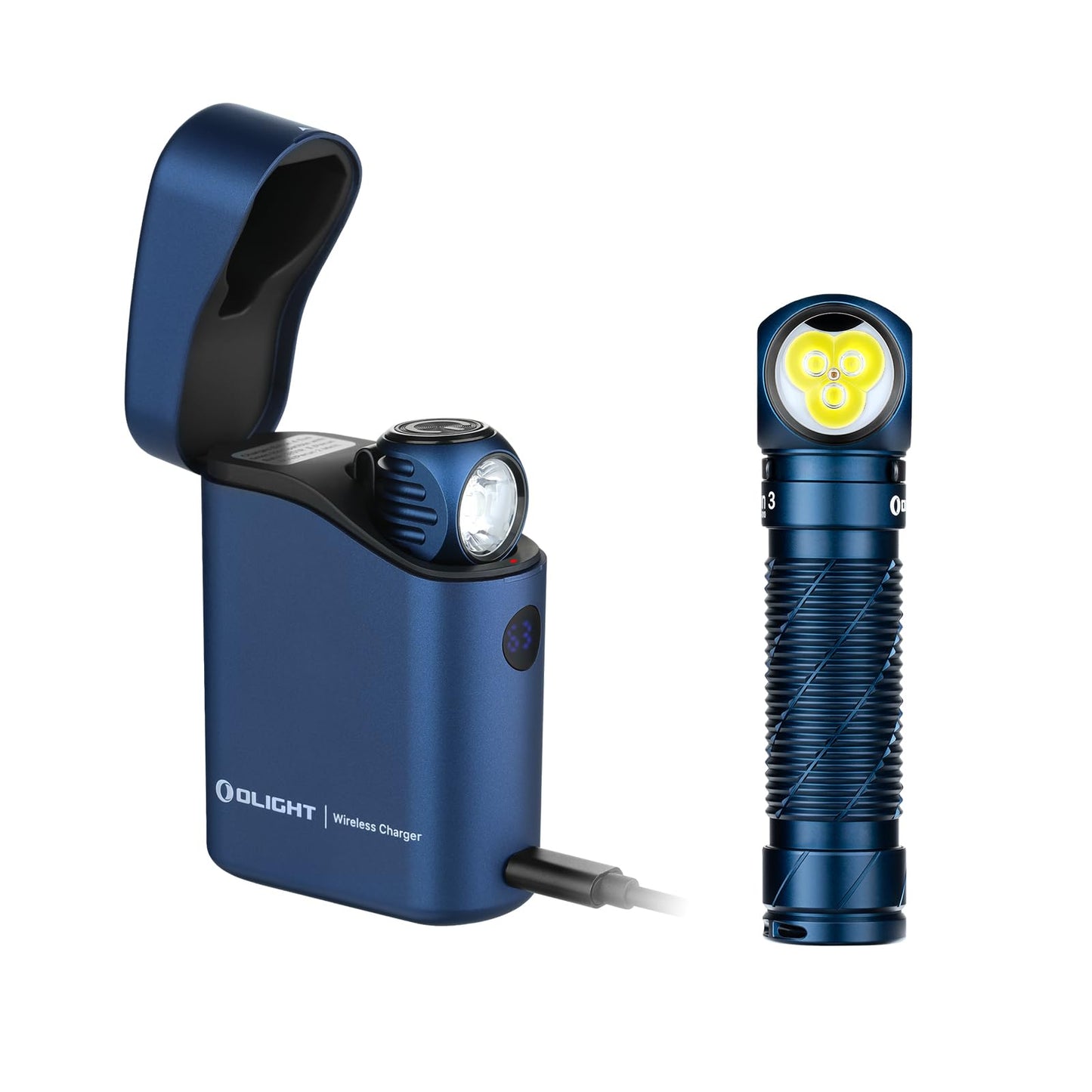 OLIGHT Perun 3 Mini Premium Headlamp 1250 Lumens Flashlight with Type-C Charging Box Bundle with Perun 3 Rechargeable Headlamp Flashlight
