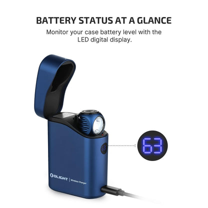 OLIGHT Perun 3 Mini Premium Headlamp 1250 Lumens with Type-C Charging Box, Rechargeable Headlight with Red Light Option,Perfect for Working, Hiking, Camping and Climbing (Midnight Blue)