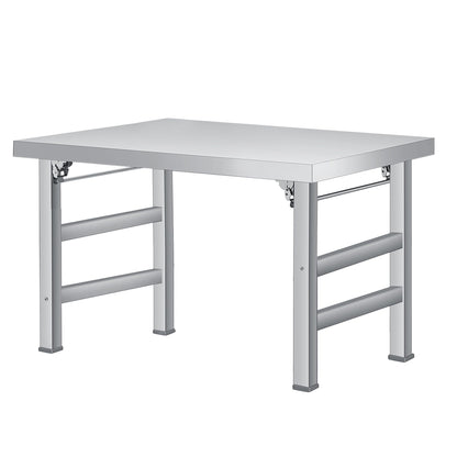 GAOMON 36" Folding Stainless Steel Table, 520 LBS Single Tier Commercial Worktable Workstation for Prep & Work, NSF Stainless Steel Kitchen Island for Home Kitchen Restaurant Garage Warehouse