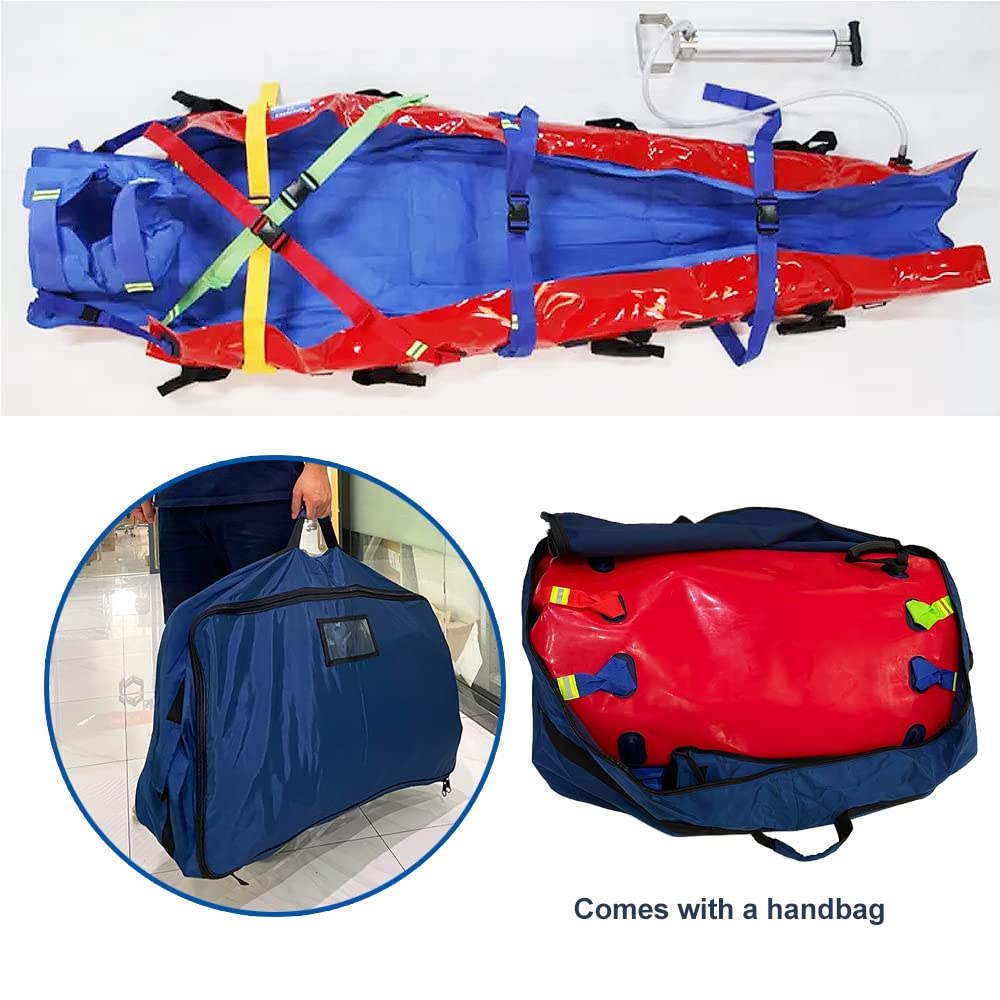 First Aid Vacuum Stretcher - Emergency Full Body Limb Splint Outdoor Immobilization Protection Patient Transport Device for Rescue, Accidents