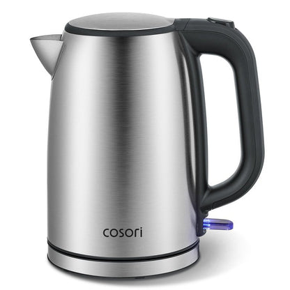 COSORI Electric Kettle, Plastic-Free Interior, 2 Lid Opening Angles, Easy to Clean, Automatic Shut Off & Boil-Dry Protection, Stainless Steel Tea Kettle, Hot Water Boiler & Heater, 1.7L, 1500W