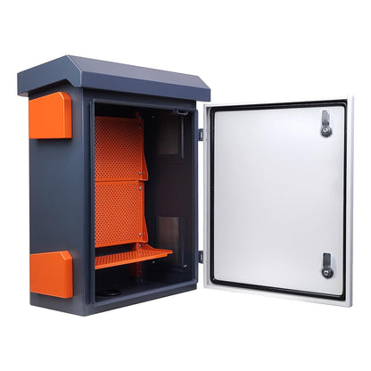 Outdoor Electrical Box Nema Enclosure - 19.7*23.6*11.8" Universal IP Weatherproof Equipment Box,Galvanized Plate Electrical Enclosure,with Removable Mounting Plate and Muffin Fan Vent(50 * 60 * 30cm)