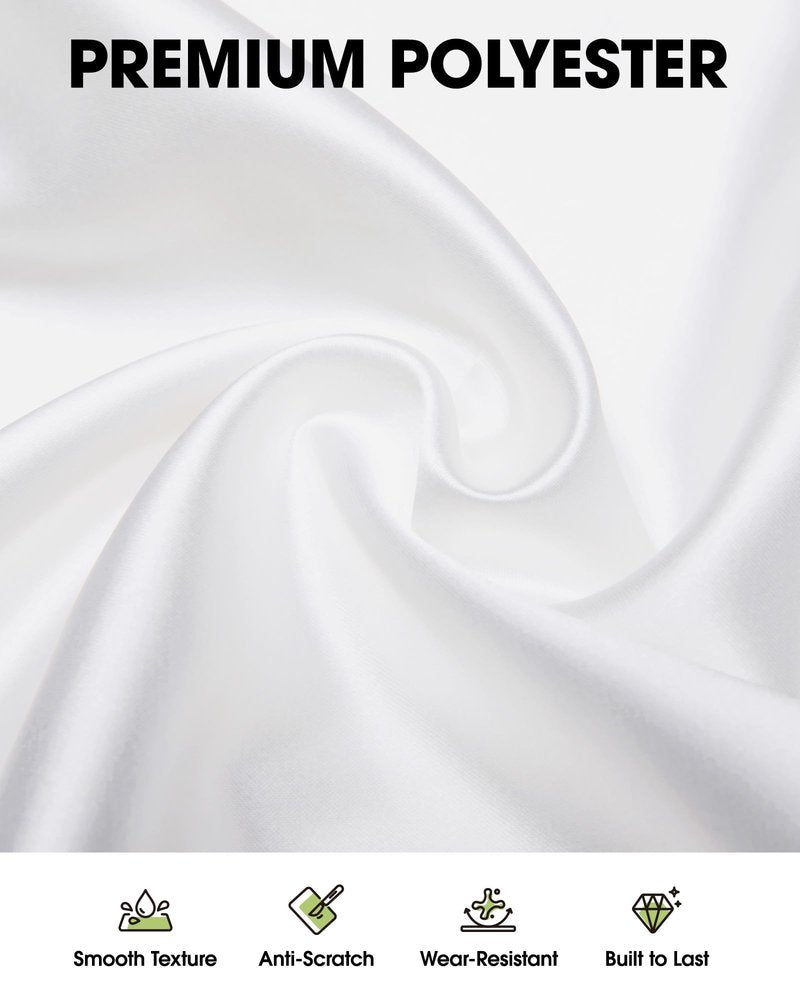 Pureegg Rectangle Table Cloth 60" x 102" – Durable Polyester Tablecloth Offers Reusable & Washable Protection, Ideal for Outdoor Party, Picnic, Wedding, Banquet and Birthday, 2 Pack, White