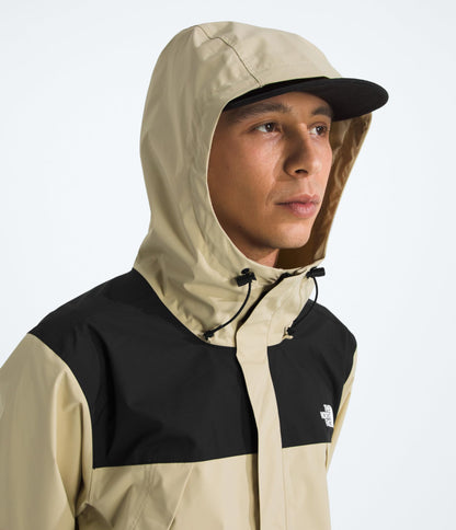The North Face Men's Antora Jacket (Standard & Big Size) - Waterproof & Windproof Rain Coat, Secure Zip Hand Pockets, Desert Stone/TNF Black, X-Large