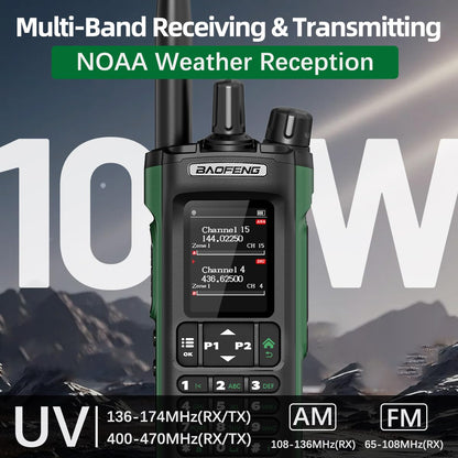 BAOFENG DM32 DMR Radio Ham Radio 10W Handheld Long Range Rechargeable Walkie Talkies GPS DM-32UV Digital NOAA 5RM Tactical Radio USB-C Charger for Hunting Survival Gear,2Pack