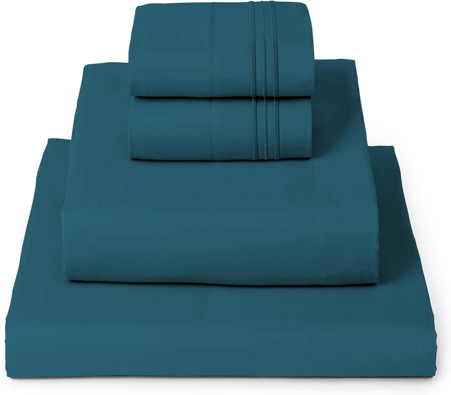 Mellanni Full Sheets Set - Iconic Collection Luxury Bedding - Extra Soft, Cooling, Stain Resistant (Teal)