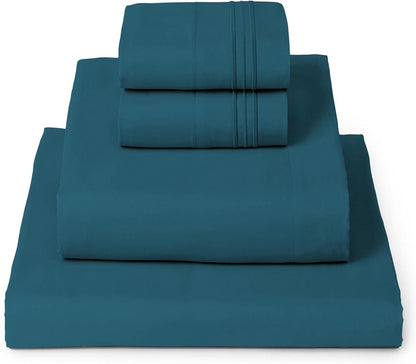 Mellanni Full Sheets Set - Iconic Collection Luxury Bedding - Extra Soft, Cooling, Stain Resistant (Teal)
