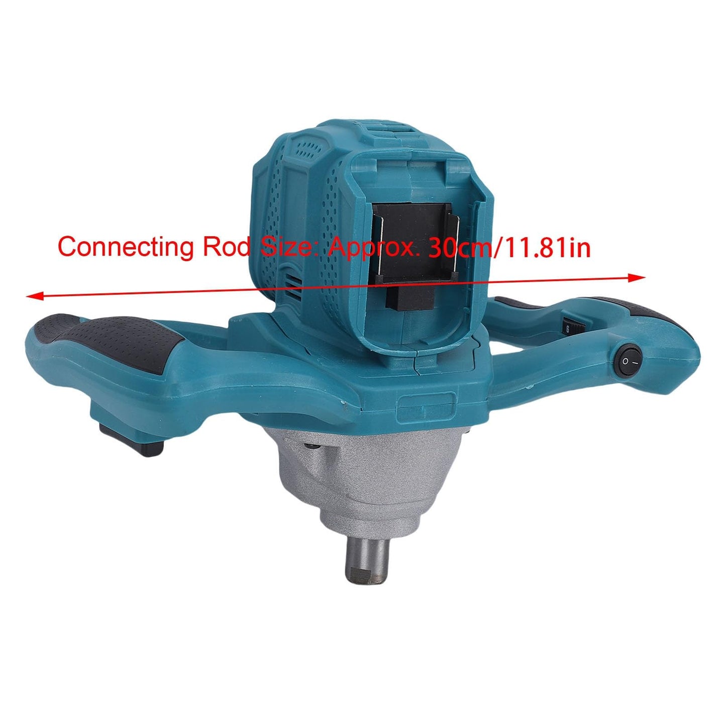 Jiawu Cordless Ice Auger Attachment, 100-800RPM Electric Ice Fishing Auger Powerhead, 6 Speed Adjustable Brushless Motor for Efficient Drilling, Fishing, Battery Not Included