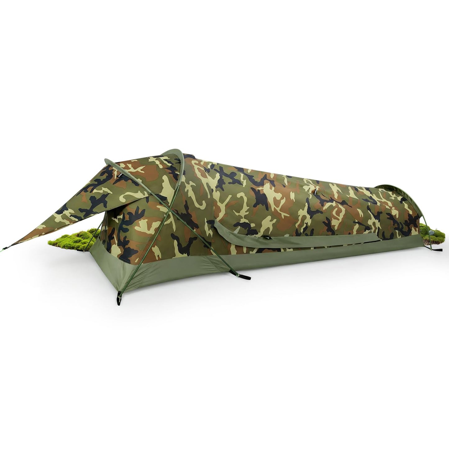 GEERTOP Ultralight 1 Person Bivy Tent for Camp Waterproof Single Man Tent for Camping Hiking Backpacking Hunting Outdoor Survival Gear - Easy Set Up