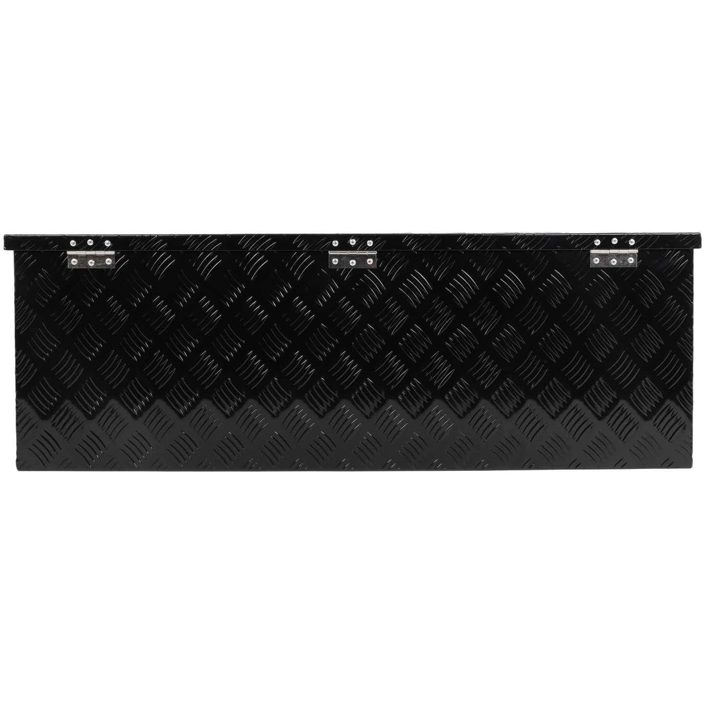 SCITOO 44 Inch Diamond Plate Truck Bed Tool Box,Aluminum Heavy Duty Crossover Storage for Most Full Size Pickups,Lockable Weatherproof Chest,Fits 44" Truck Beds,Easy Access to Load and Unload