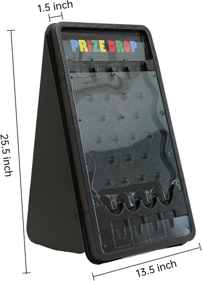 iElyiEsy Mini Tabletop Plinko Board Game -4slots Prize Drop Board with 8 Customizable Pucks – Foldable Prize Drop Game for Family Gatherings Classroom and Carnival-Style Events (25x14 Prize Drop)