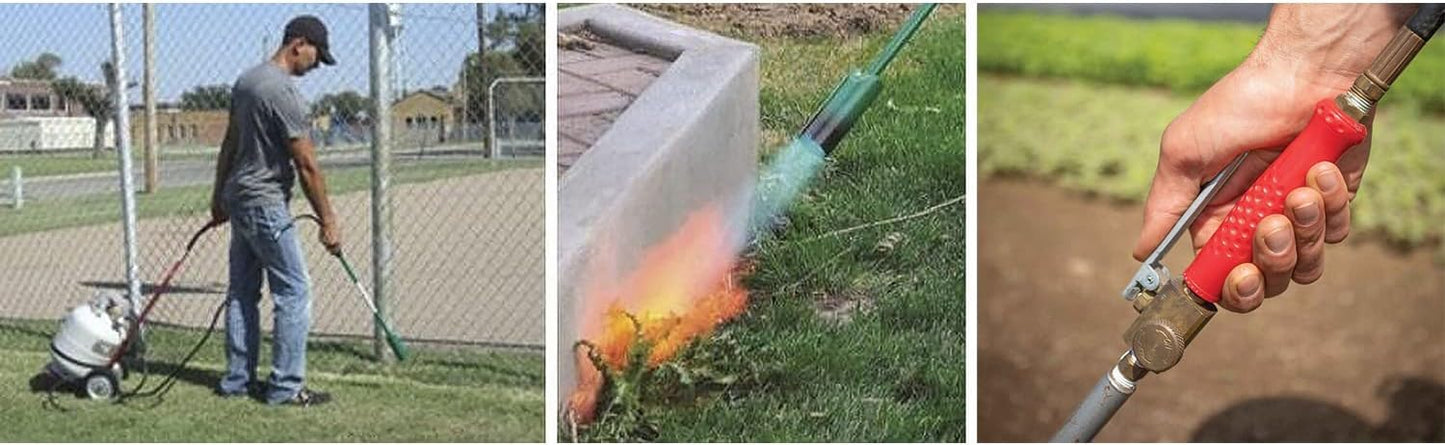 Weed Dragon VT2-23SVC Vapor Torch Kit with Squeeze Valve and Adjustable Pilot, 100,000 BTU Propane Torch, Made in USA for Spot Weeding, Landscaping, Ice Removal, Driveway and Farm Use, 10 ft Hose