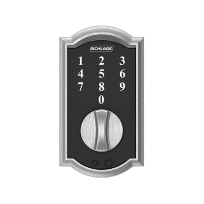 SCHLAGE BE375 CEN 622 Touch Keyless Touchscreen Electronic Deadbolt Lock, Matte Black