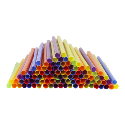 Comfy Package Jumbo Smoothie Boba Straws [200 Pack] Assorted Colors