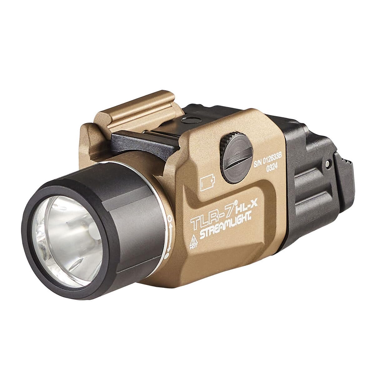 Streamlight 69459 TLR-7 HL-X USB 1000-Lumen 22000-Candela Rechargeable Rail Mounted Weapon Light with Interchangeable High & Low Switches and Key Kit, Flat Dark Earth