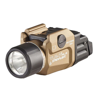 Streamlight 69459 TLR-7 HL-X USB 1000-Lumen 22000-Candela Rechargeable Rail Mounted Weapon Light with Interchangeable High & Low Switches and Key Kit, Flat Dark Earth