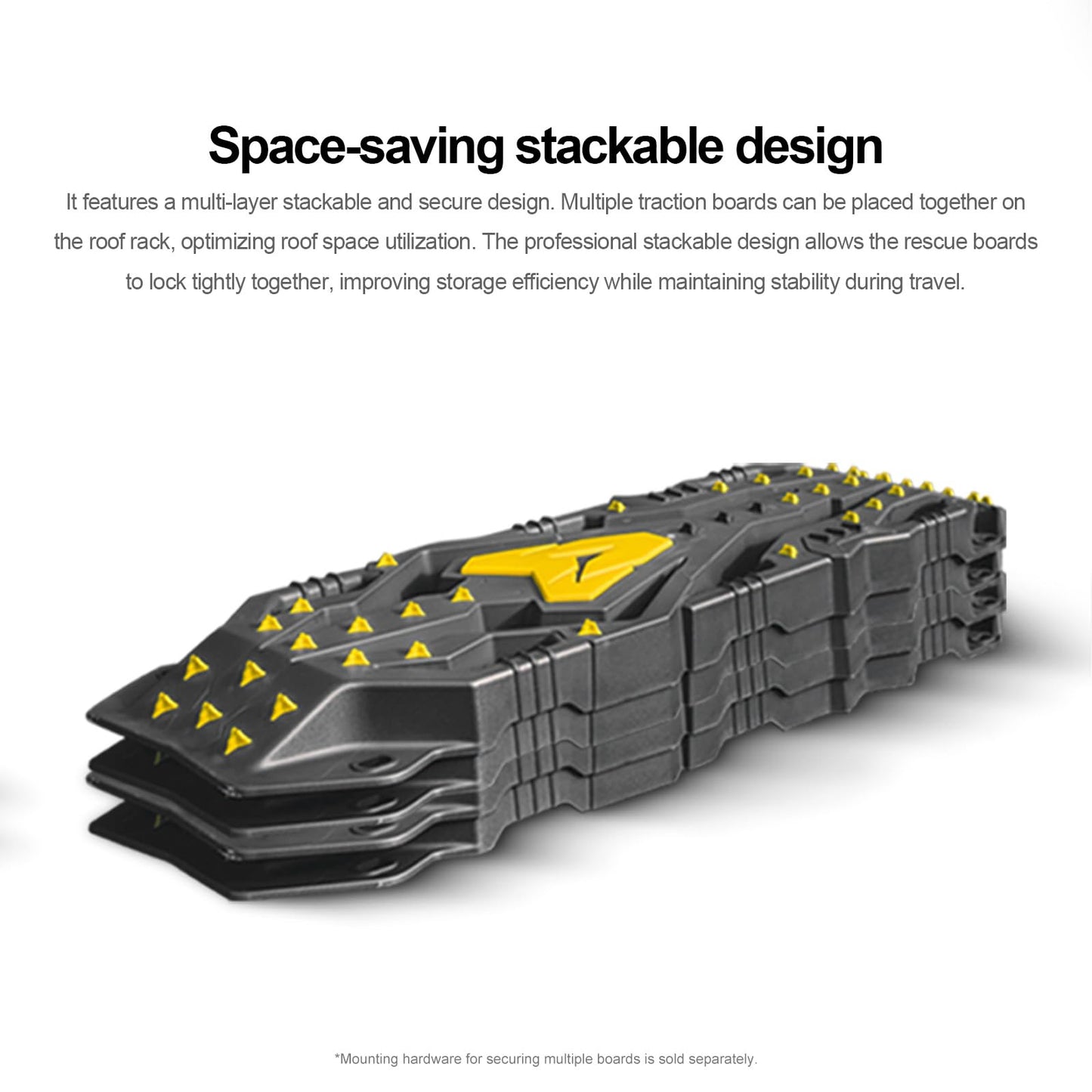 Heavy Duty Off-Road Traction & Recovery Boards | 10T Load | PA6 Nylon Mats | Dual Color Injection | 10 Mounting Holes | Mechanical Structure | Essential Recovery Gear | Sand Mud Snow