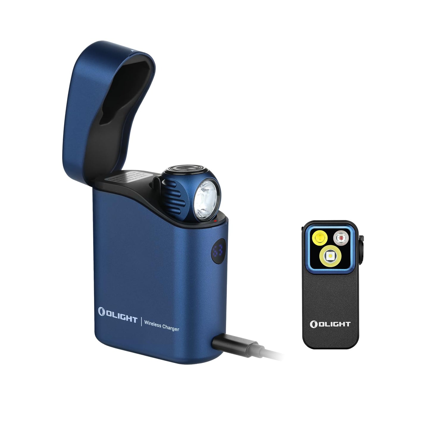 OLIGHT Perun 3 Mini Premium Headlamp 1250 Lumens Flashlight with Type-C Charging Box Bundle with Oclip Pro EDC Flashlight Clip-on Light