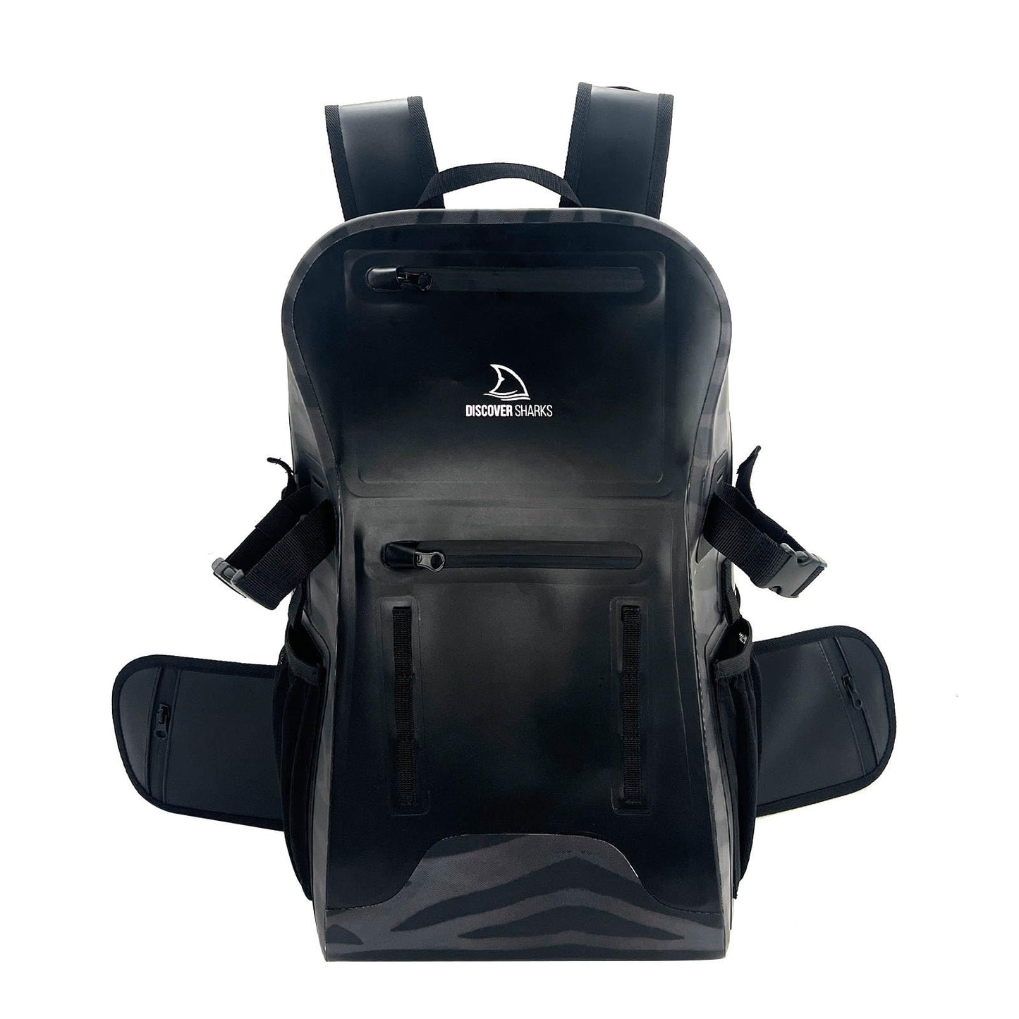 DiscoverSharks Eco-Friendly Dry Backpack Dry Bag with removable waist strap. Comfortable, extremely durable, and 30L size.