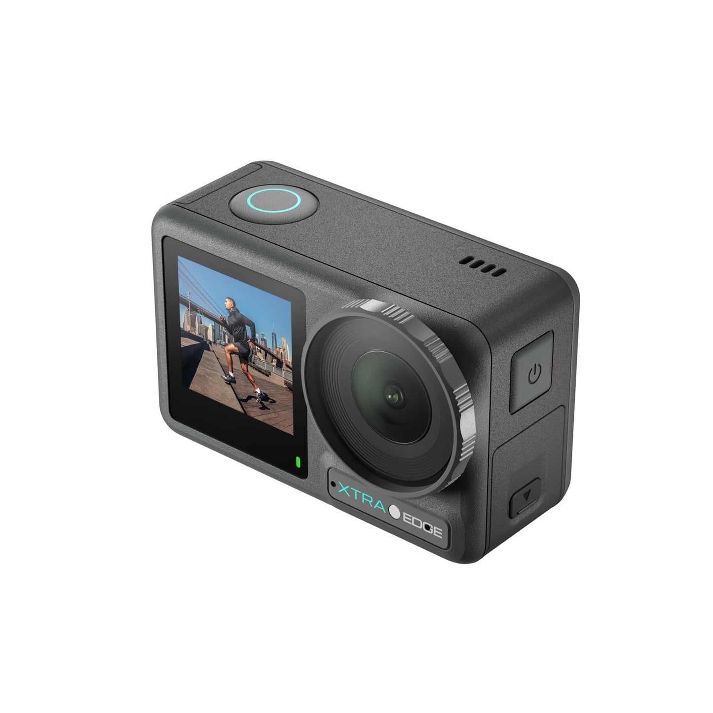 Xtra Edge Action Camera, 1/1.3" Sensor & 4K Cinematic Video, Hyper Stabilization, Waterproof Camera to 52 Ft, 3-Hour Battery, Universal Quick Mount, Vlogging Camera for Adventure Photography