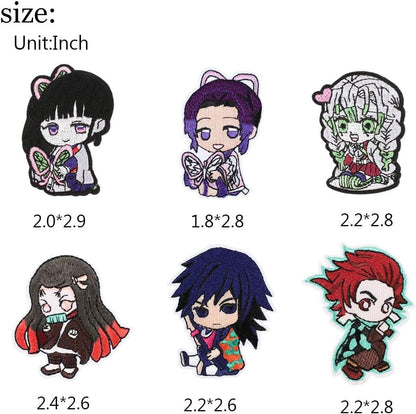 Iron on Patches for Clothing,19 Pieces Iron on Patches Anime Patches Embroidered Iron on Sew on Decorative Applique Patch Patches for DIY Jeans, Jackets, Shirts, Bag, Caps