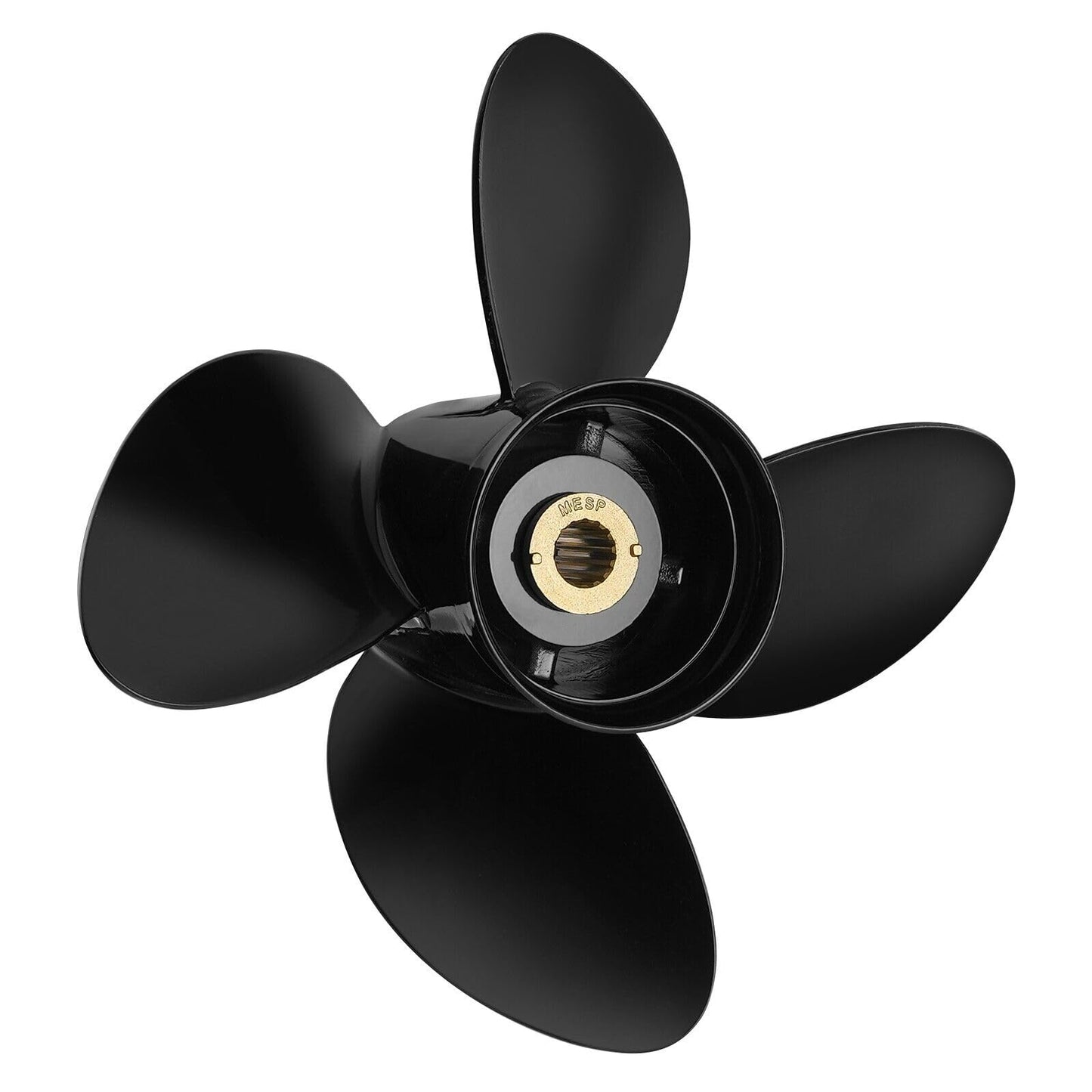 MARKGOO Propeller 13X17 Pitch RH 15 Spline Tooth with Hub Kit for Mercury Spitfire Outboard 40 50 60 65 70 75 80 90 100 115 125 140 HP Boat Engine Parts 4 Blade Aluminum Prop 48-8M8026590