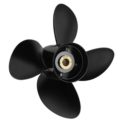 MARKGOO Propeller 13X17 Pitch RH 15 Spline Tooth with Hub Kit for Mercury Spitfire Outboard 40 50 60 65 70 75 80 90 100 115 125 140 HP Boat Engine Parts 4 Blade Aluminum Prop 48-8M8026590