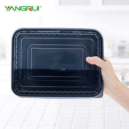 YANGRUI Togo Containers for Takeout,Lunch Storage,Food Prep 40 pack 48 oz + Clamshell Take Out Containers 41 oz 100-pack