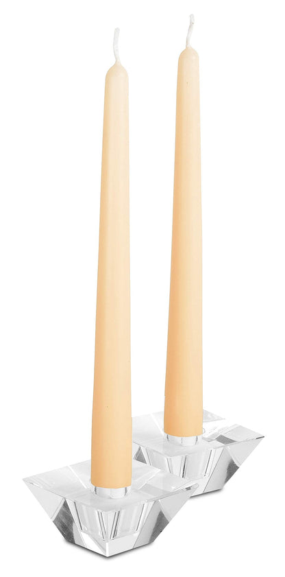 Hyoola Tall Taper Candles - 12 Inch Cream Dripless, Unscented Dinner Candle - Paraffin Wax with Cotton Wicks - 10 Hour Burn Time (Pack of 12)