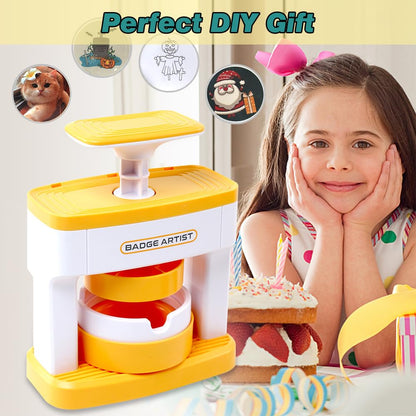 Button Maker Machine 55mm(2.16inch),DIY Pin Badge Button Maker,Button Press Machine with 48Pcs Button&Pictures&Circle Cutter&Cutting