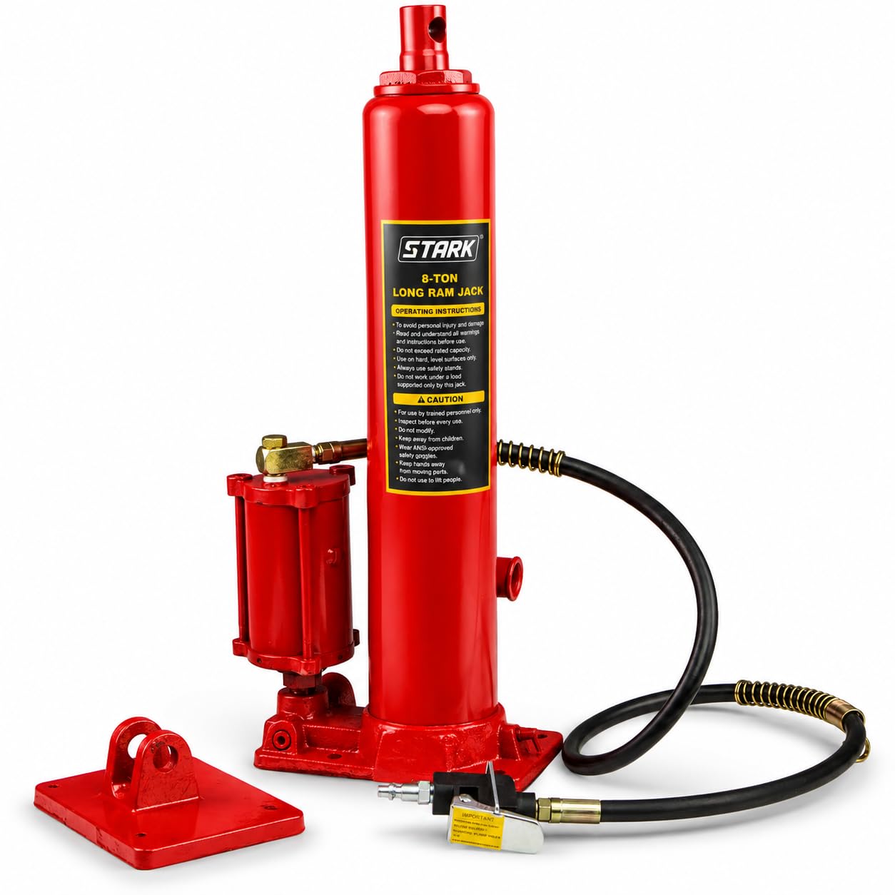 XtremepowerUS 8 Ton Air/Hydraulic Long Ram Jack Piston Ram Air Pump Cherry Crane Shop Engine Hoist Lift, Engine Lifts, Garage/Shop Cranes, Mechanical & Farm Applications