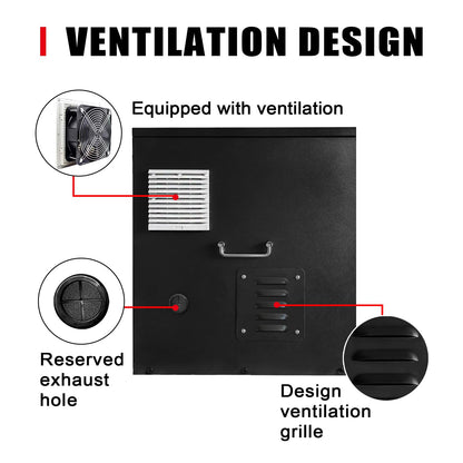 Lockable Generator Box for Outside/RV/Truck/Trailer, Outdoor Generator Shed Storage Box Quiet Enclosure (30"x22"x24")