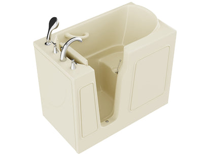ANZZI Walk In Tub 46'' x 26" in Beige with Quick Fill Tub Filler Faucet & Handheld Shower Sprayer, Left Drain, ADA Compliant, Therapeutic, Wide Door, No Electrical Wiring - AMZ2646LBS
