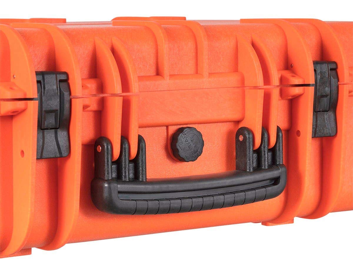 Monoprice Weatherproof Hard Case - 22 x 14 x 8 Inches, With Customizable Foam, Shockproof, IP67, Ultraviolet And Impact Resistant Material, Orange - Pure Outdoor Collection