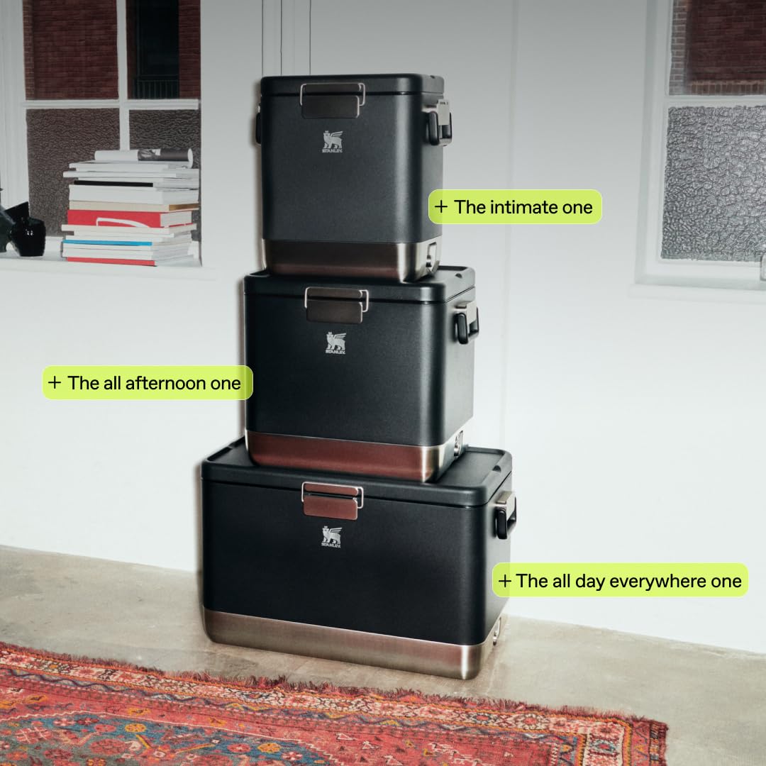 STANLEY Lifted Spirits™ Stainless Steel Cooler | Vacuum Insulated Hard Cooler | Leakproof VaultSeal™ Latch | Premium 18/8 Recycled Stainless Steel | BPA-Free | 55 qt | Cream Gloss