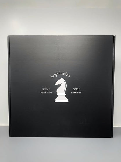 Luxury Acrylic Chess Set Sophisticated Stylish Design Multiple Colors Available (Clear/Blue-Azure)