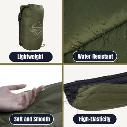 Onewind 11' Camping Hammock with Hammock Underquilt, Full Length, Lightweight and Portable Camping Sleep System, OD Green