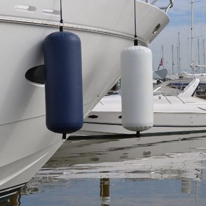 DSCARFT Heavy-Duty Inflatable PVC Boat Fenders Stationary Dock Boats Yacht Sailboats Light Grey (18"x60")