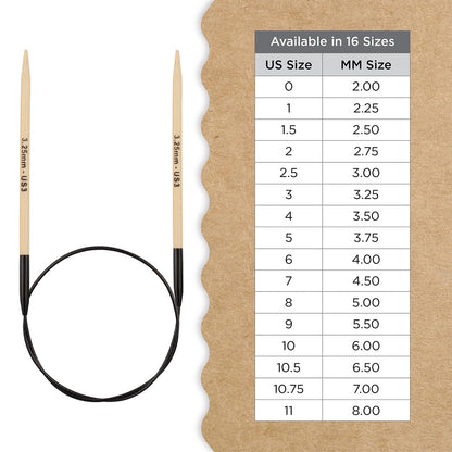 Knitter’s Pride Bamboo Luxe Fixed Circular Needles 40"" (100cm) – US Size 3 (3.25mm)
