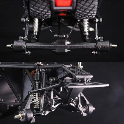 FunXylophy RC Sport Racing Drift Car 1/32 2.4G Mini RWD RC Electric Straight Bridge Off-Road Short Truck Model (KIT Version/Red)