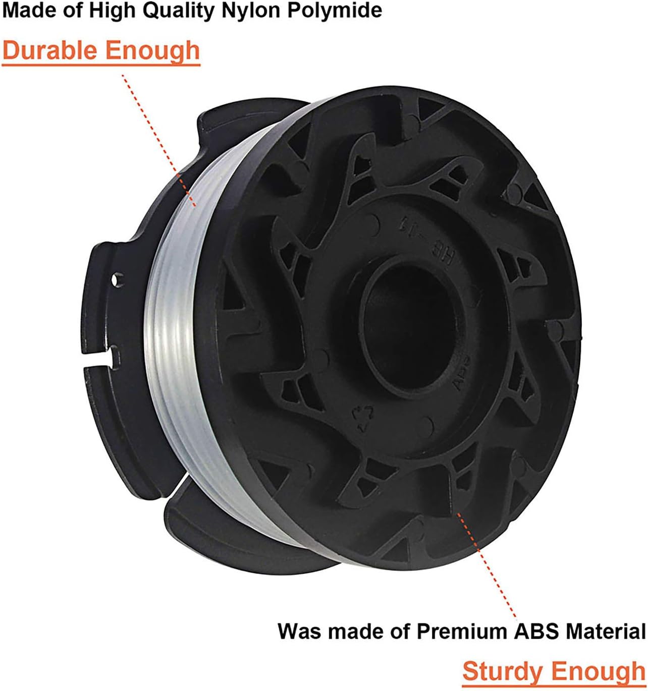 THTEN AF-100 String Trimmer Spool - 30ft 0.065" Refills for Black and Decker Models | 6 Pack