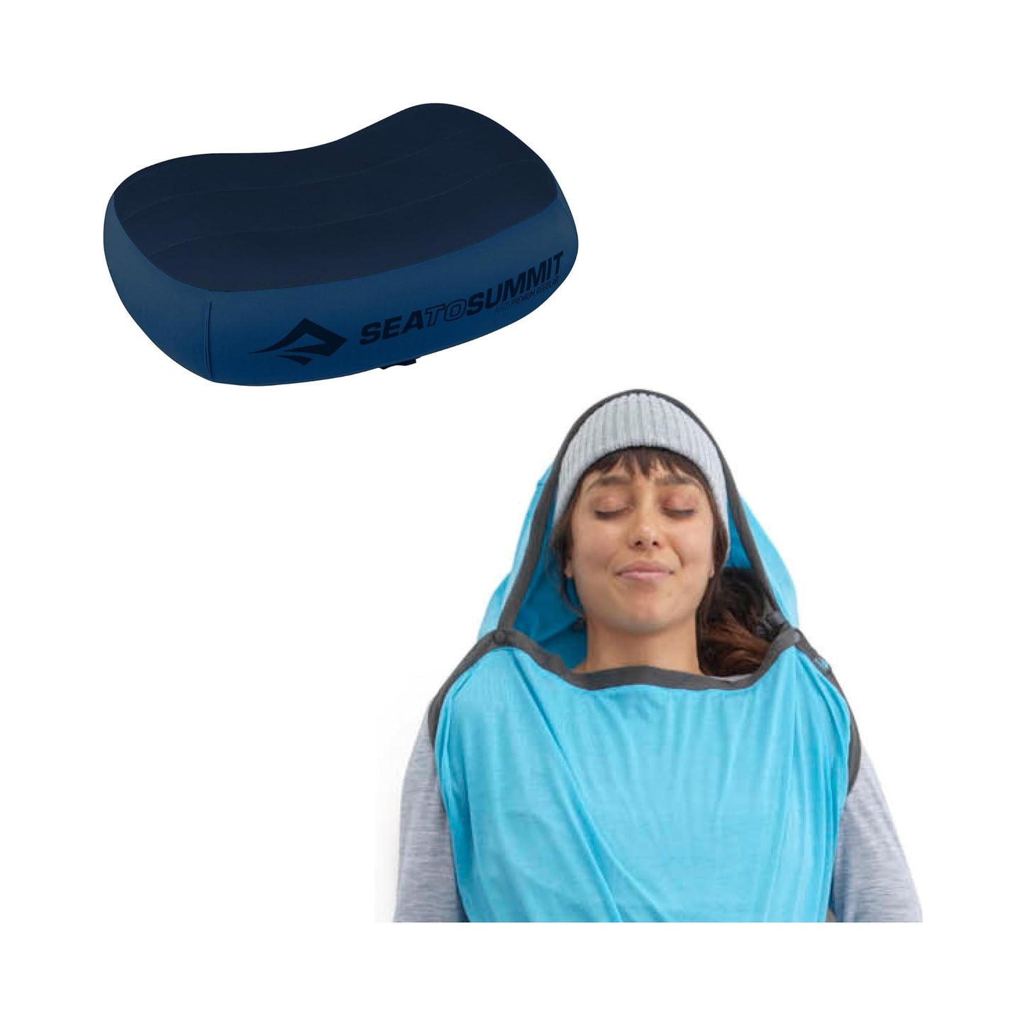 Sea to Summit Sleep System: Aeros Premium Pillow and Breeze Sleeping Bag Liner