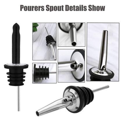 20 Pack Liquor Pour Spout, Liquor Bottle Pourers, Pour Spouts for Liquor Bottles with Dust Caps Seal Covers, Bar Tool, Hygienic, Dishwasher Safe