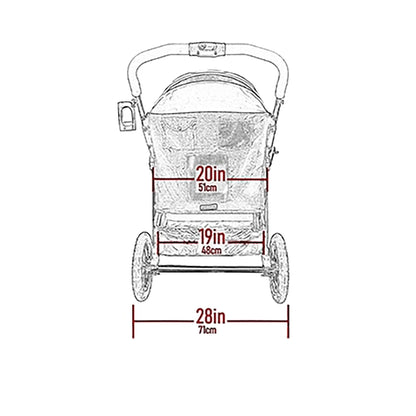 Pet Gear NO-Zip Double Pet Stroller, Zipperless Entry, for Single or Multiple Dogs/Cats, Plush Pad + Weather Cover Included, Large Gel-Filled Tires, Emerald