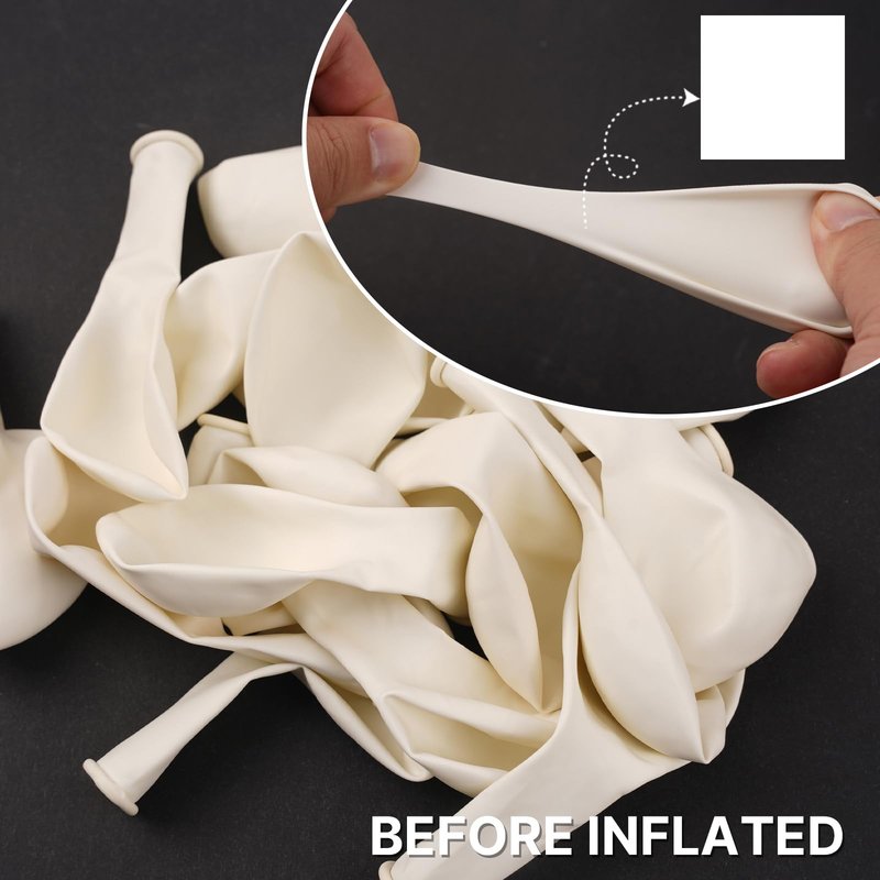PartyWoo White Balloons 155pcs Different Sizes Pack of 18 12 10 5 Inch Matte White Latex Balloon Arch Kit Garland for Wedding Bridal Graduation Baby Shower Birthday Party Decorations White-Y13