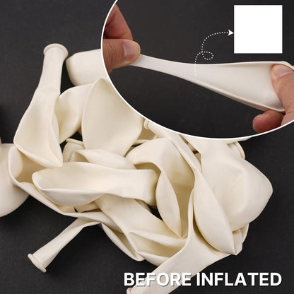 PartyWoo White Balloons 101pcs 12 Inch Matte White Latex Balloons for Wedding Bridal Graduation Engagement Baby Shower Gender Reveal Easter Anniversary Birthday Tea Party Decorations White-Y13